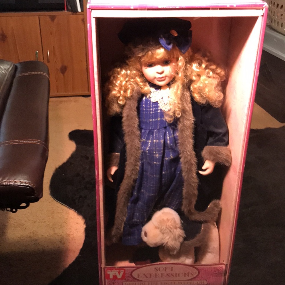 Genuine fine bisque porcelain doll